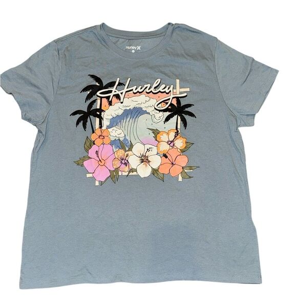 Hurley Tops - Hurley Graphic Tee with Floral Design SHORT SLEEVE SIZE LARGE NWT